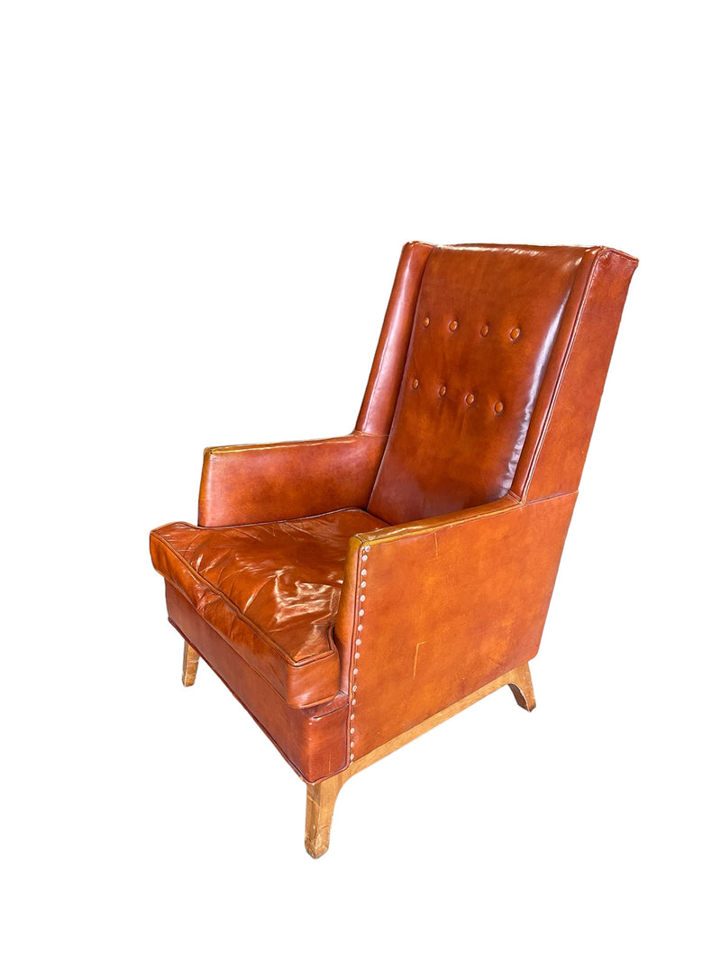 Orange Leather Armchair