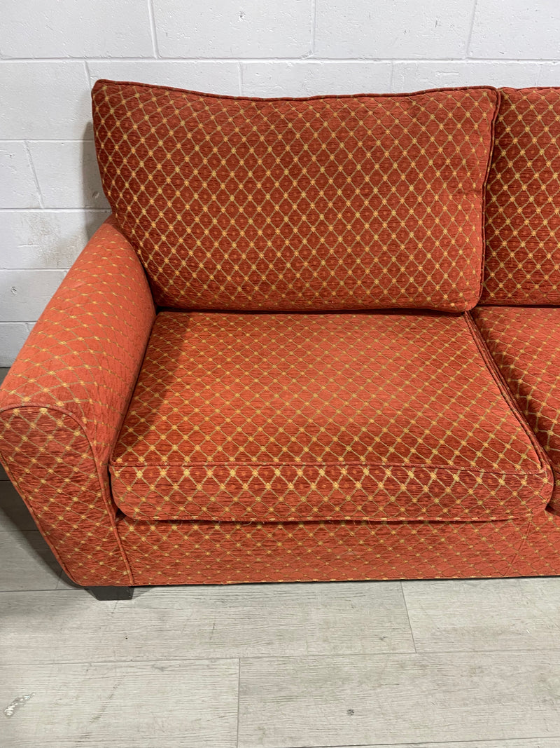 Vintage Three Seater Sofa in Red