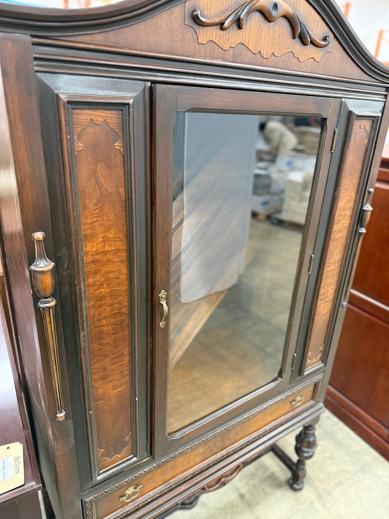Antique Jacobean-styled China Cabinet