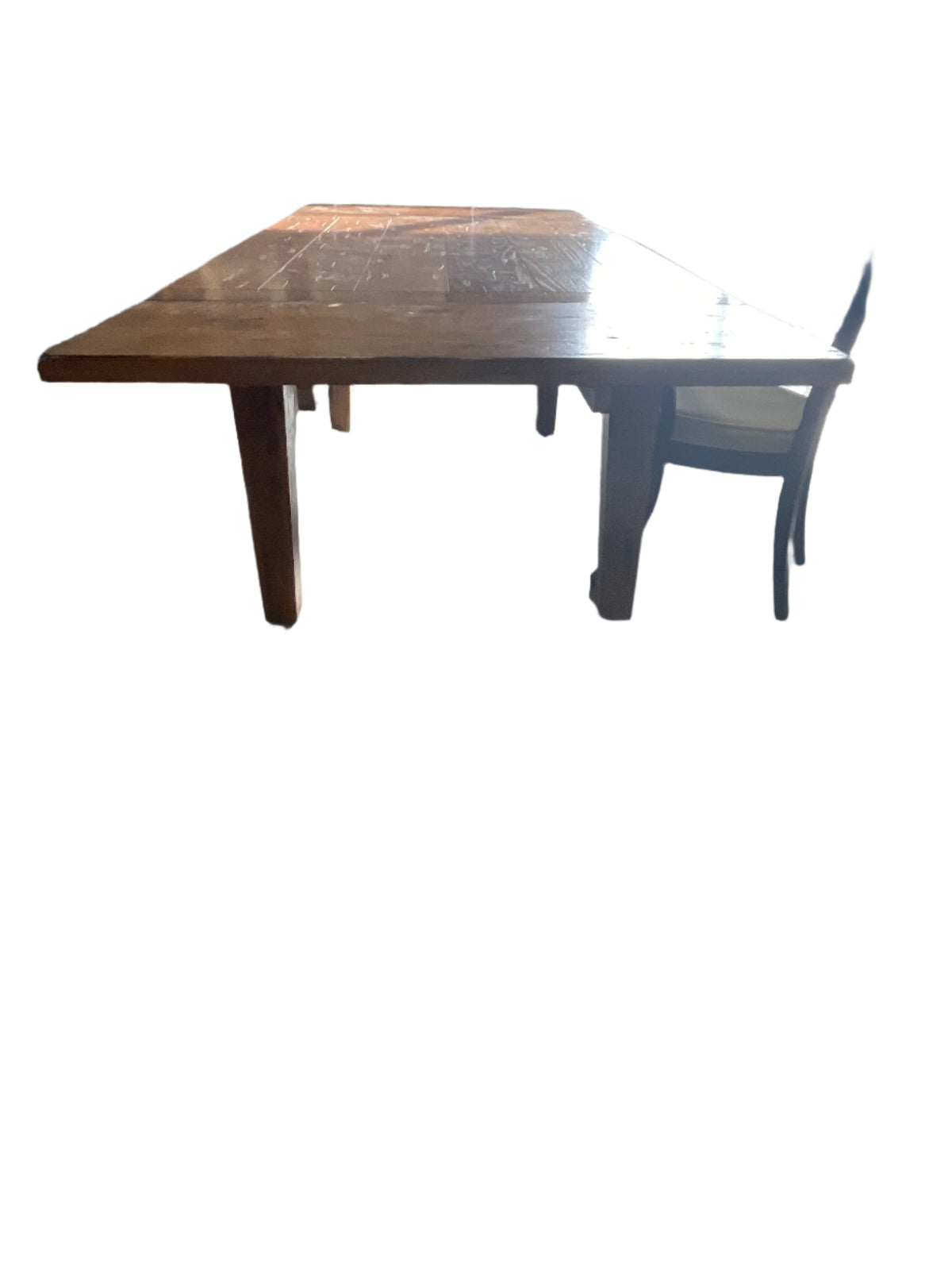 Wooden Antique dining table with scratches