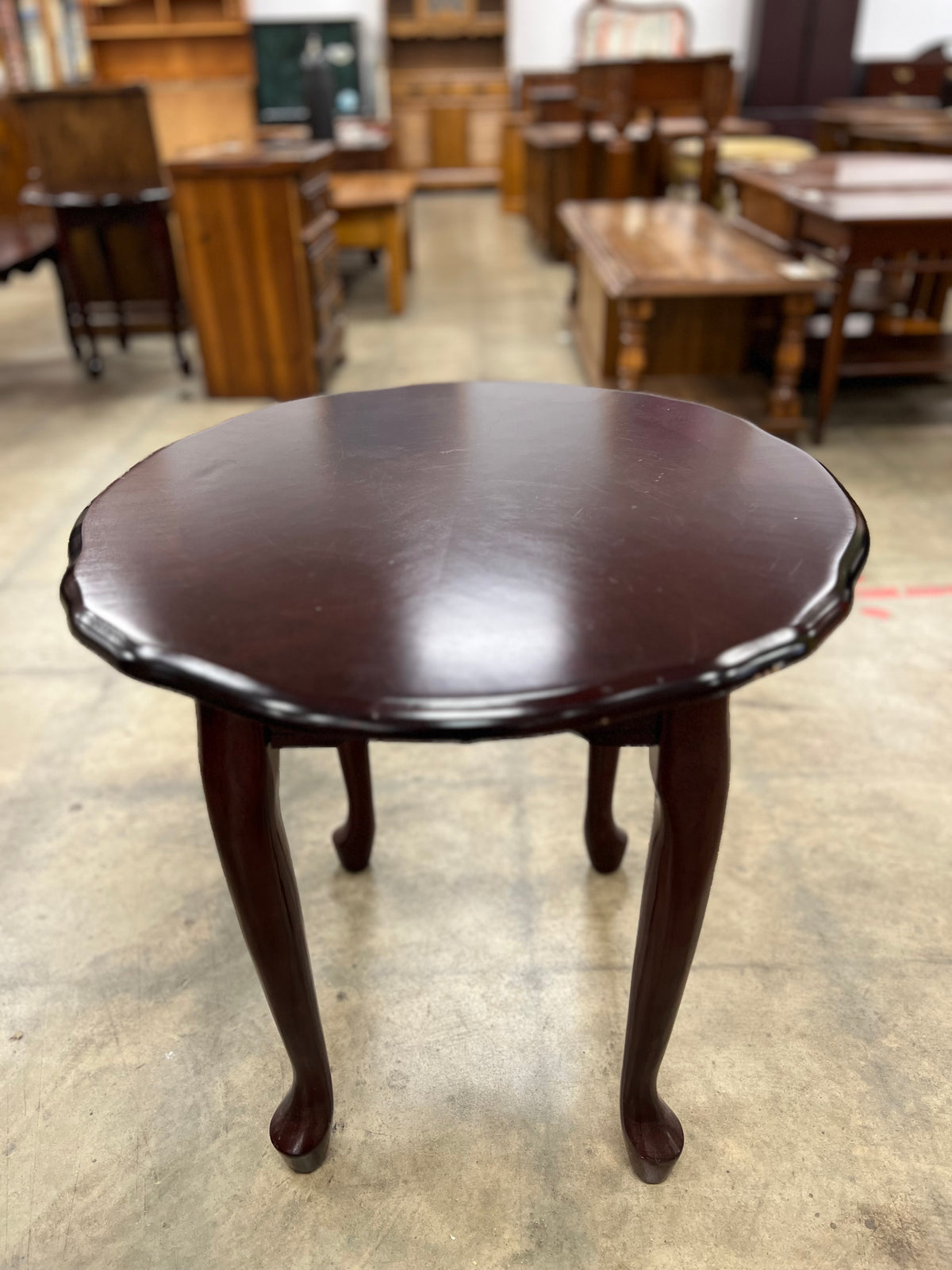 Dark Mahogany Circular Coffee Table