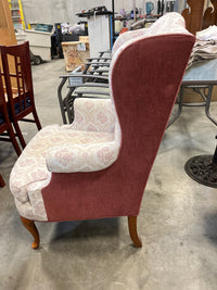 26" Floral Wing Back Chair