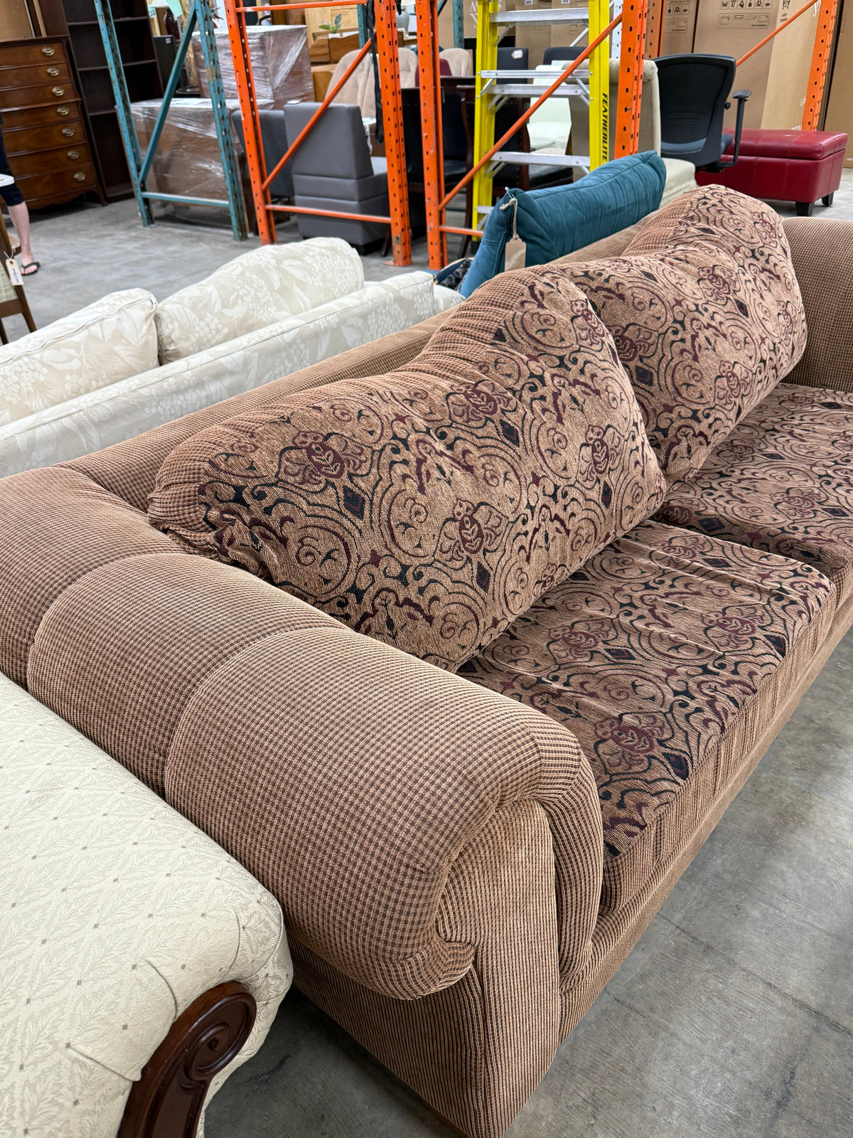 Light Brown Corduroy-Styled Sofa