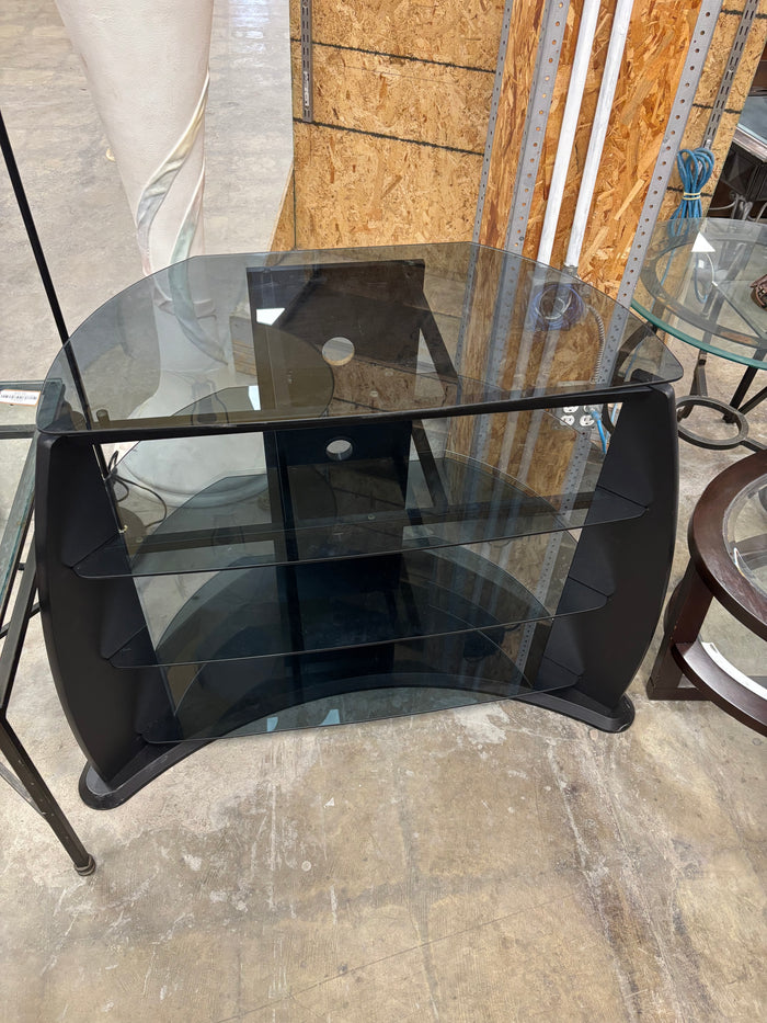 4-Shelf Black TV Stand