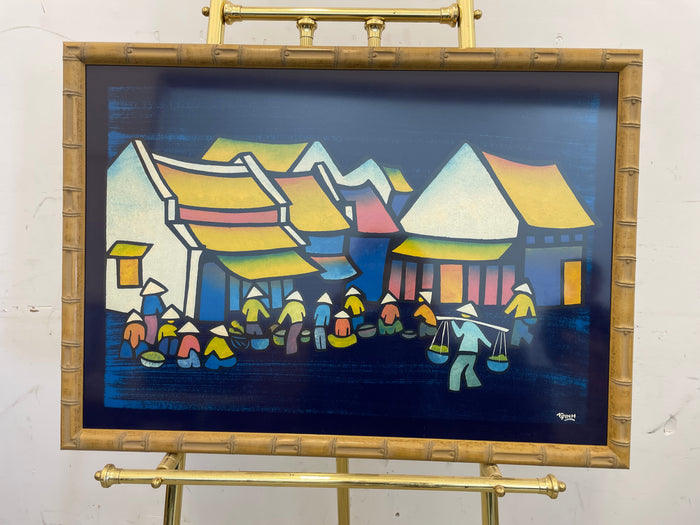 Artwork - Vietnamese Village -  Vo Dinh Print (Houses)