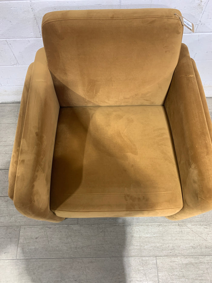 Brown Velvet Armchair