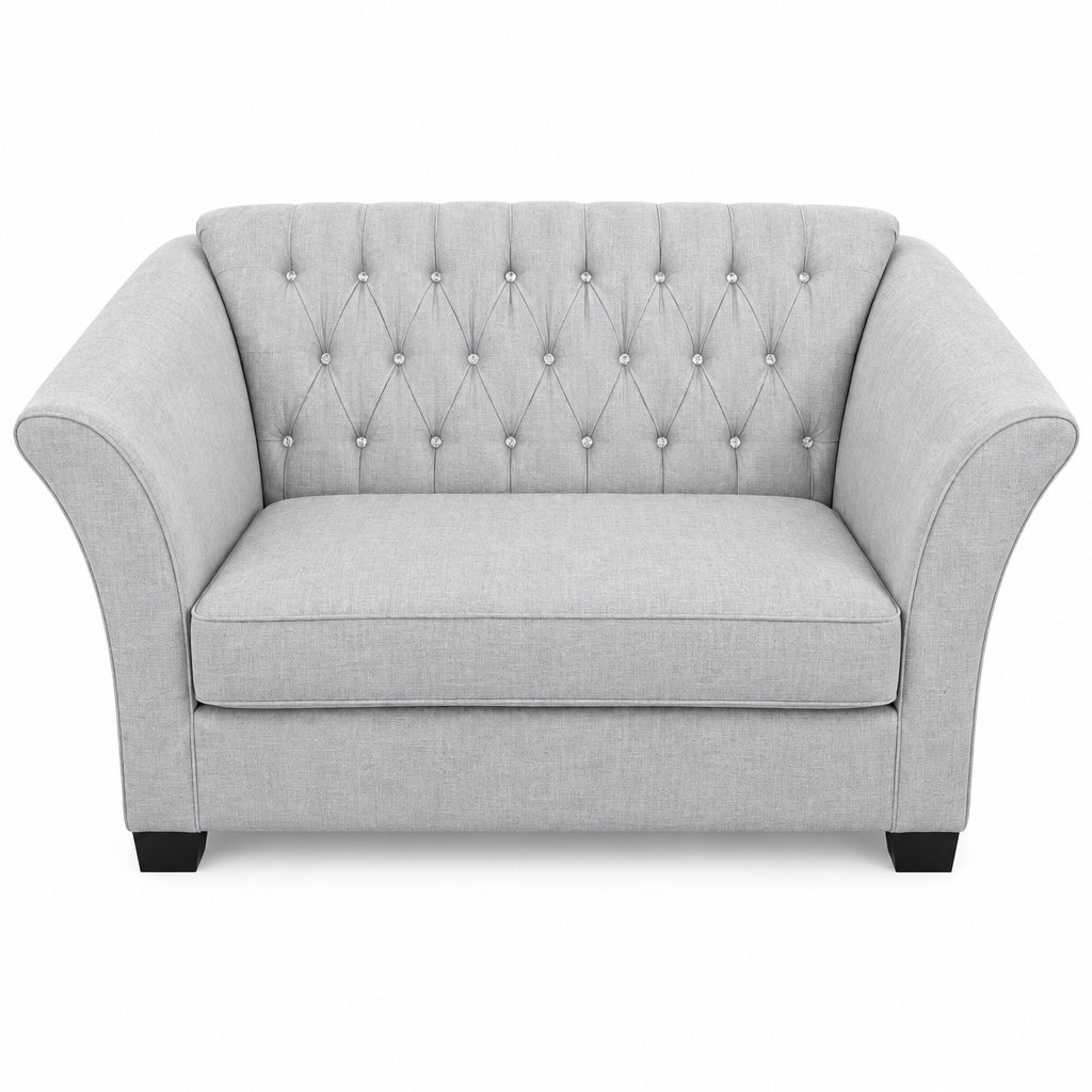 64" Wide Light Gray Loveseat