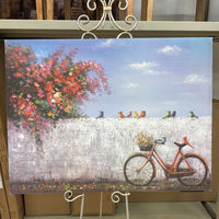 Bicycle with Birds Poster