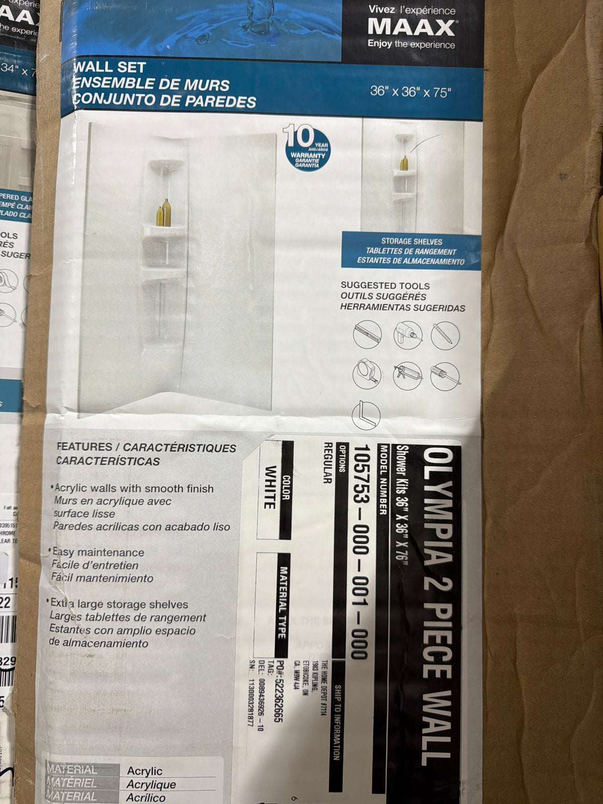 Olympia 2 Corner Shower Stall Kit