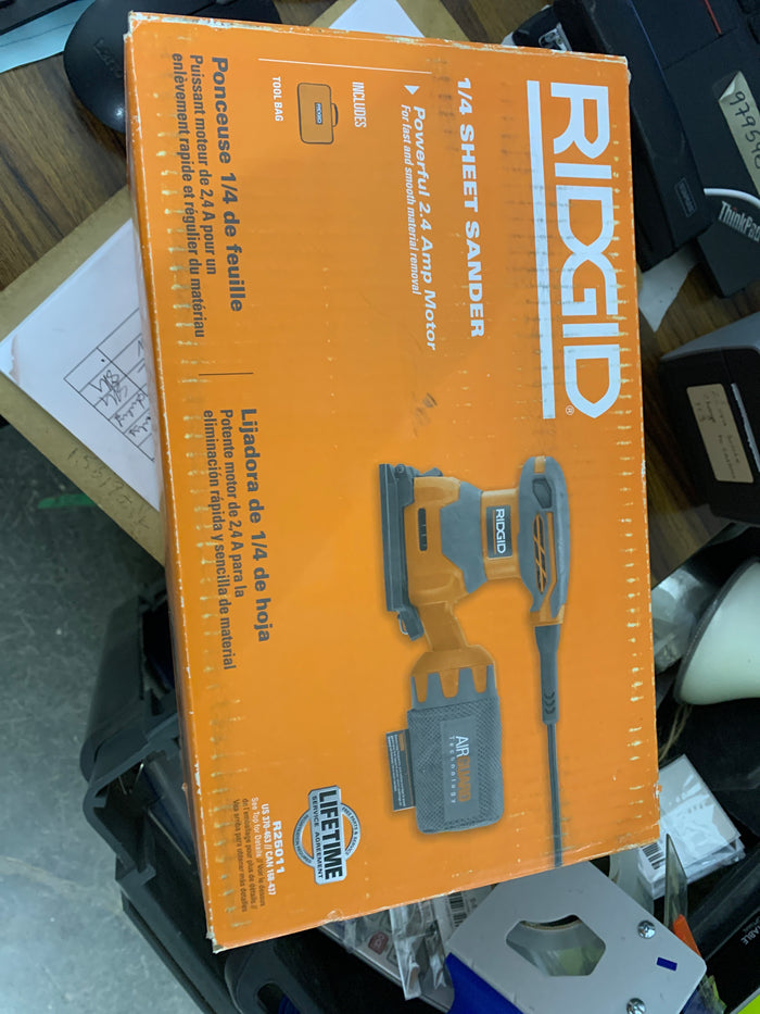 RIDGID 2.4 Amp 1/4 Sheet Sander with AIRGUARD Technology