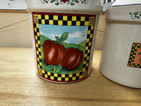 Four Ceramic Kitchen Canisters Designed By Susan Winget