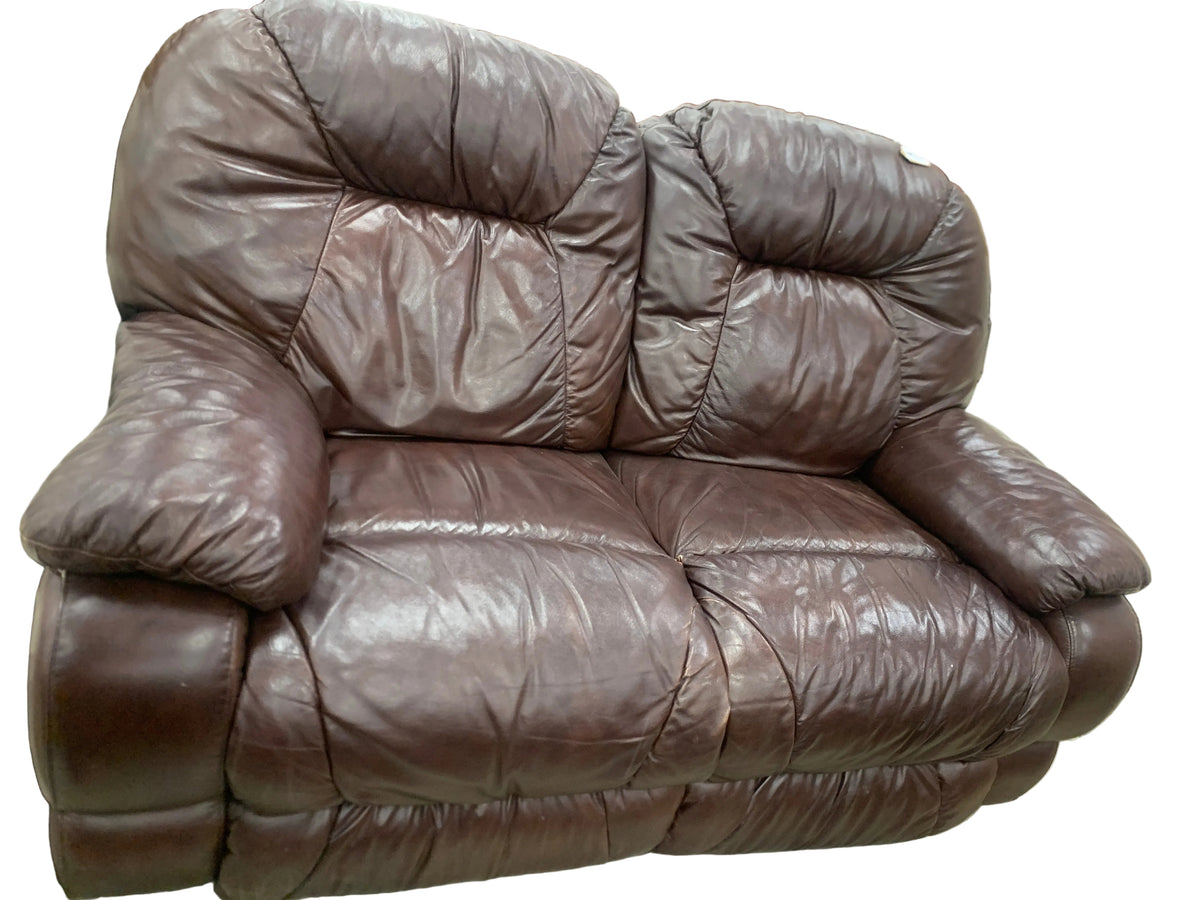 Brown Leather 2 Seat Recliner
