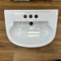 20.5x16.5-Inch Mini Pedestal Basin Only with 4in. Center in White, 4343AMX