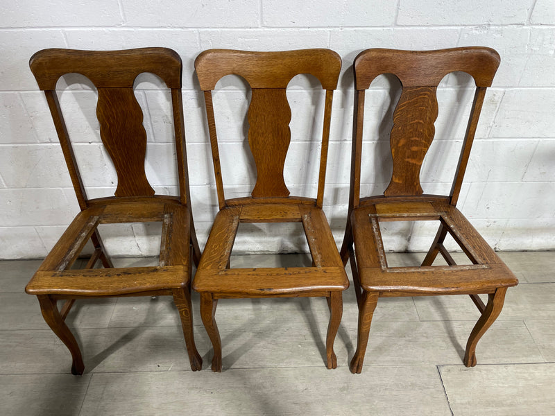 Set Of 3 Dining Chairs(Oak)