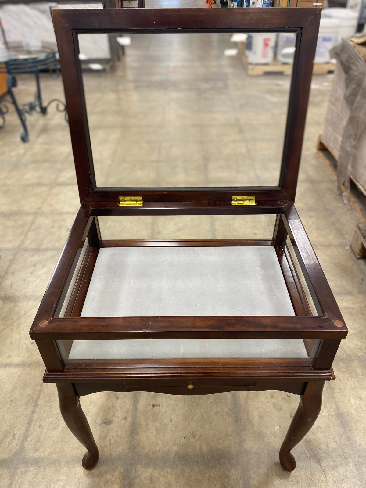 Glass Display End Table