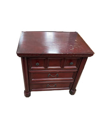Dark Cherry Wood Nightstand