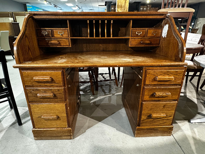 Oak Roll-top Desk