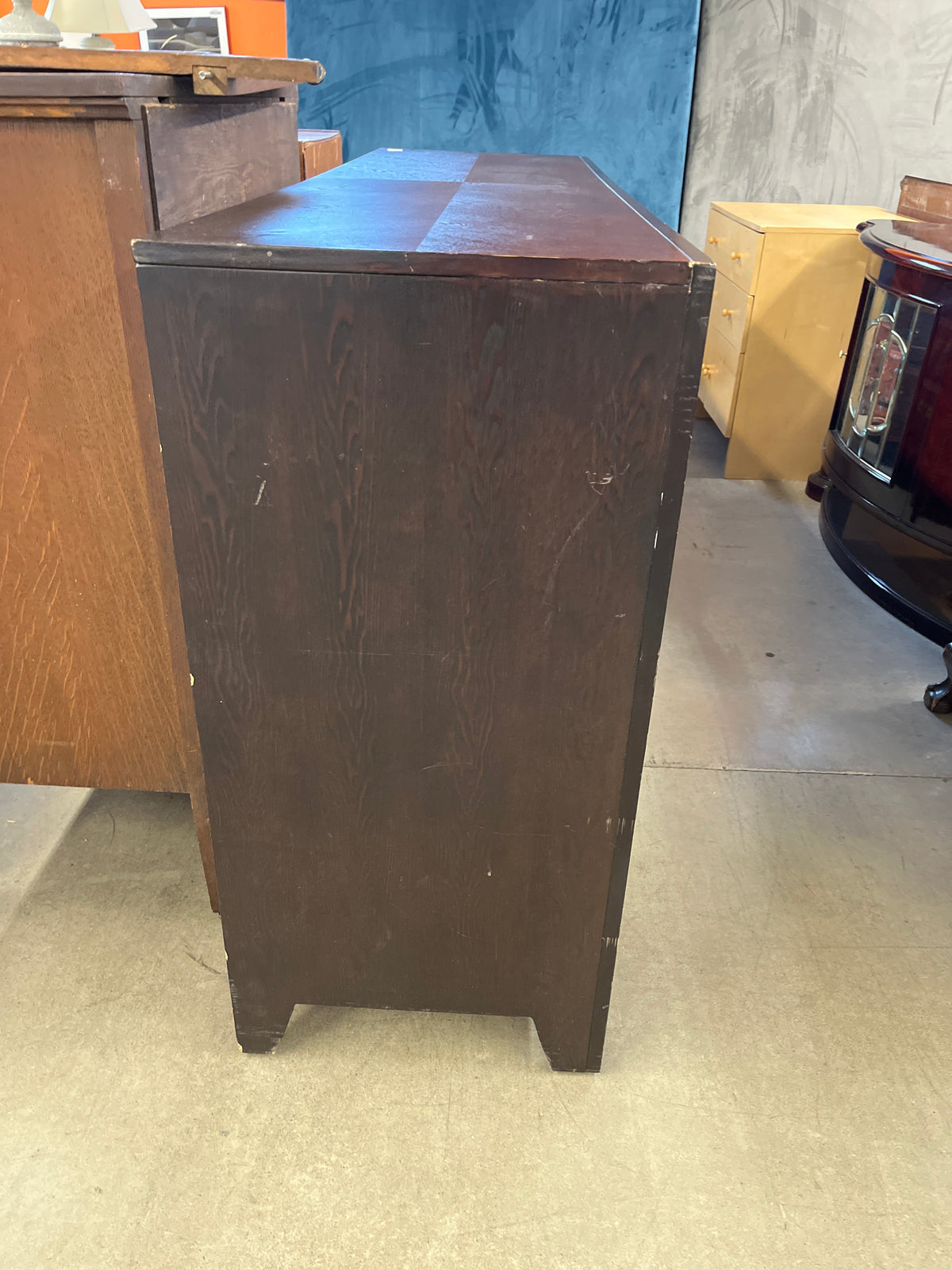 66"W 11-Drawer Dresser in Dark Wood