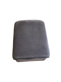 Brown Upholstered 3-Seater Sofa with Ottoman