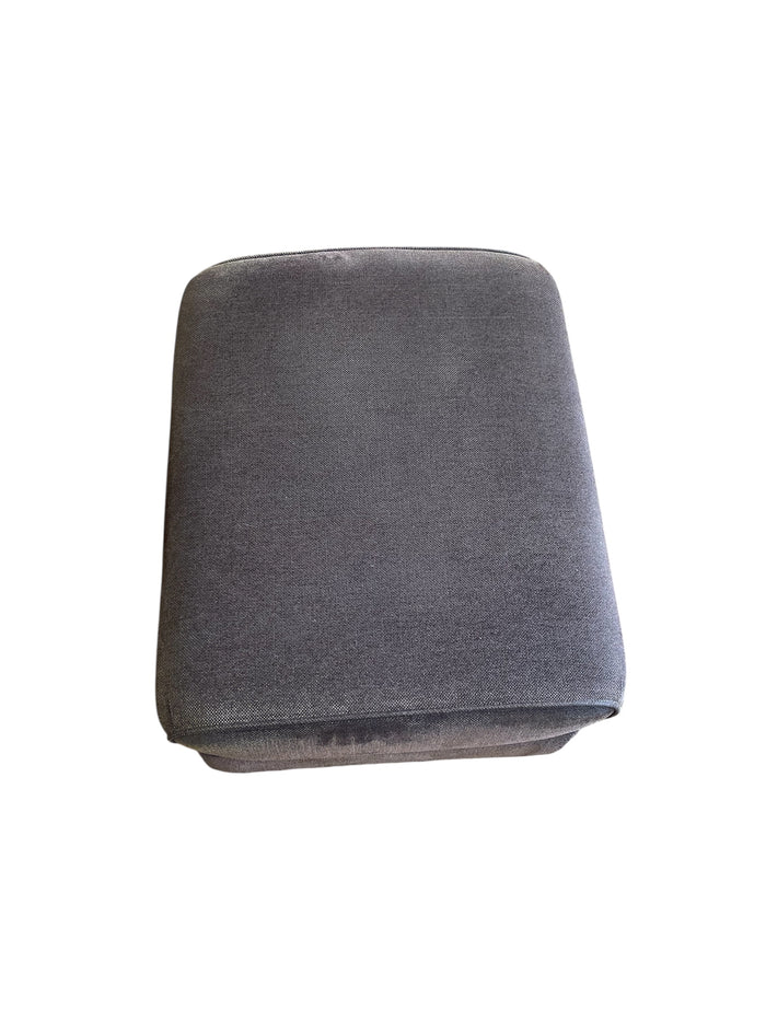 Brown Upholstered 3-Seater Sofa with Ottoman