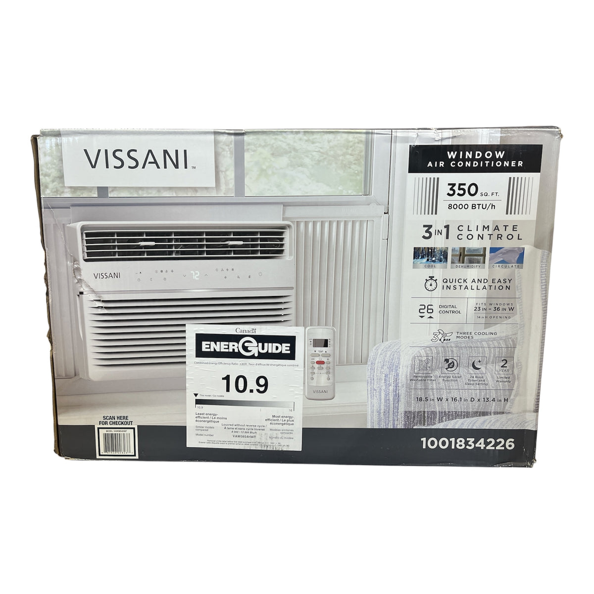 Vissani 8,000 BTU Window Air Conditioner in White