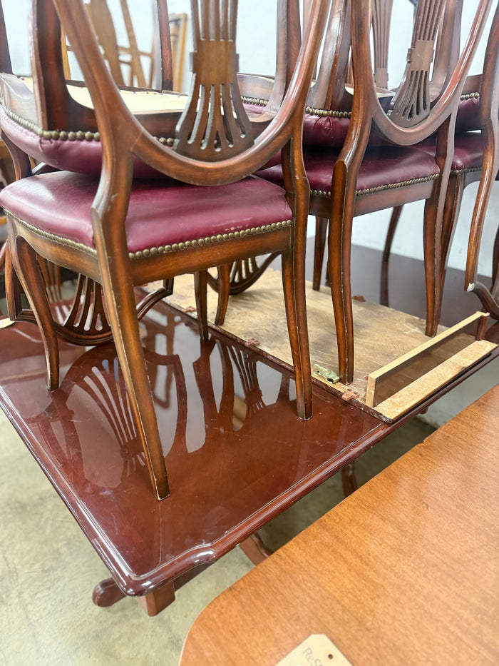 Chocolate Brown and Mahogany Dining Set