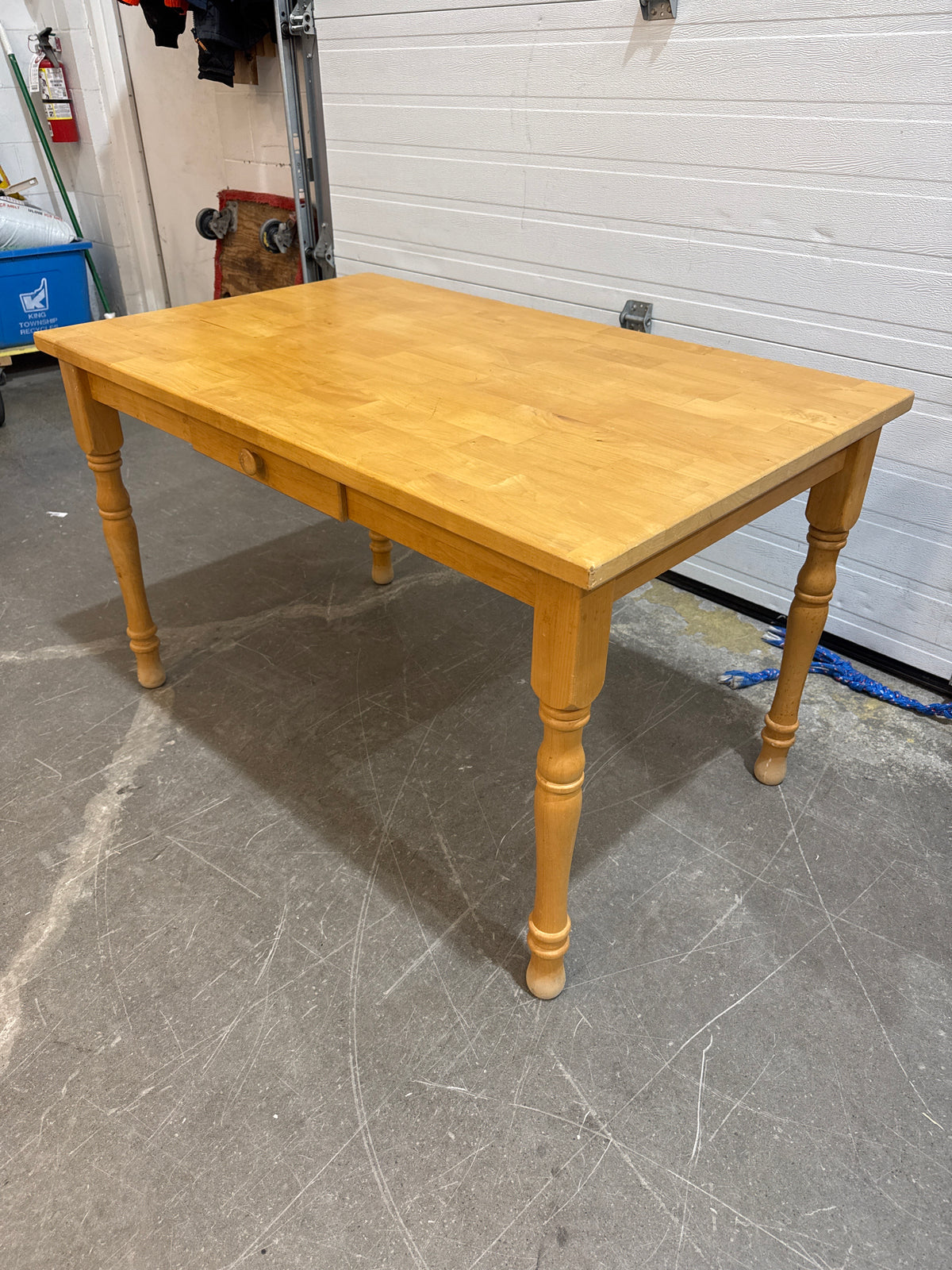 48 in. W Farm Table With Drawer