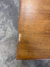 Wood and Rattan Side Table