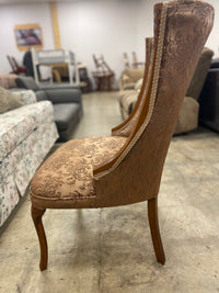 Champagne Tall Back Floral Chair