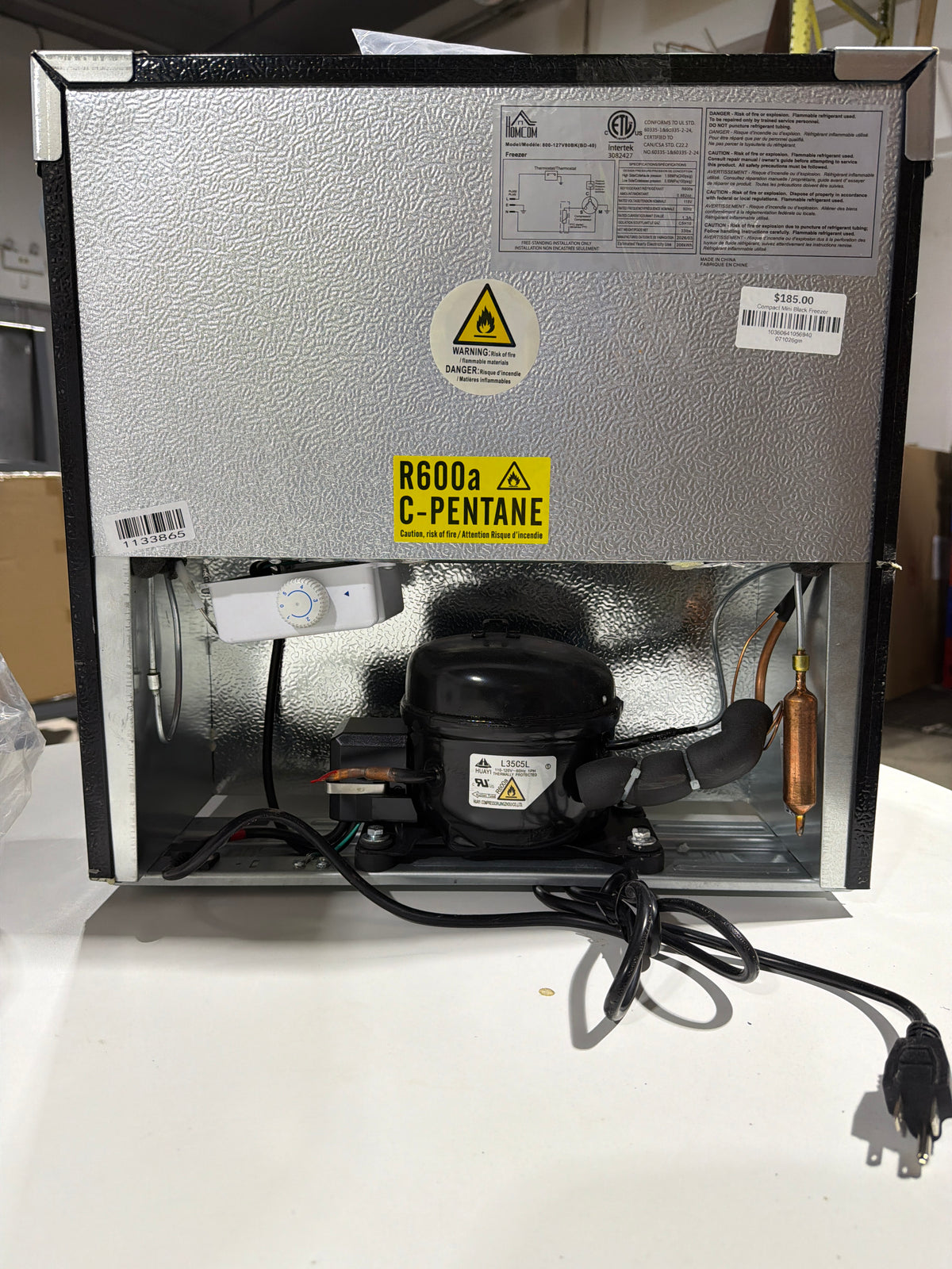 Compact Mini Black Freezer