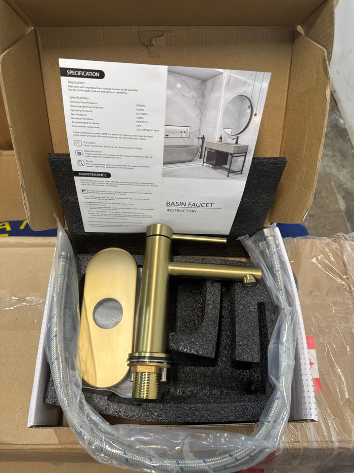 Brushed Gold Bathroom Faucet