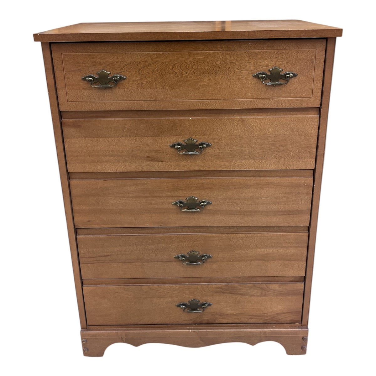 Traditional Brown Tall Boy Dresser