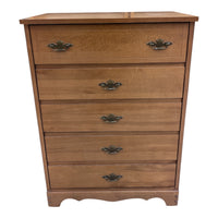 Traditional Brown Tall Boy Dresser