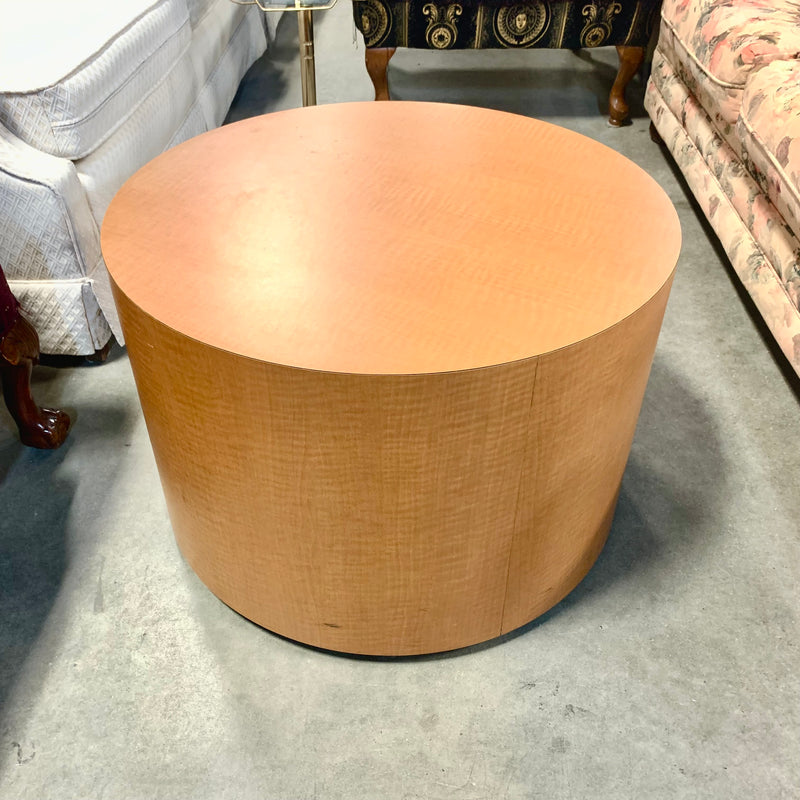 25-Inch Diameter Round Wood Coffee Table