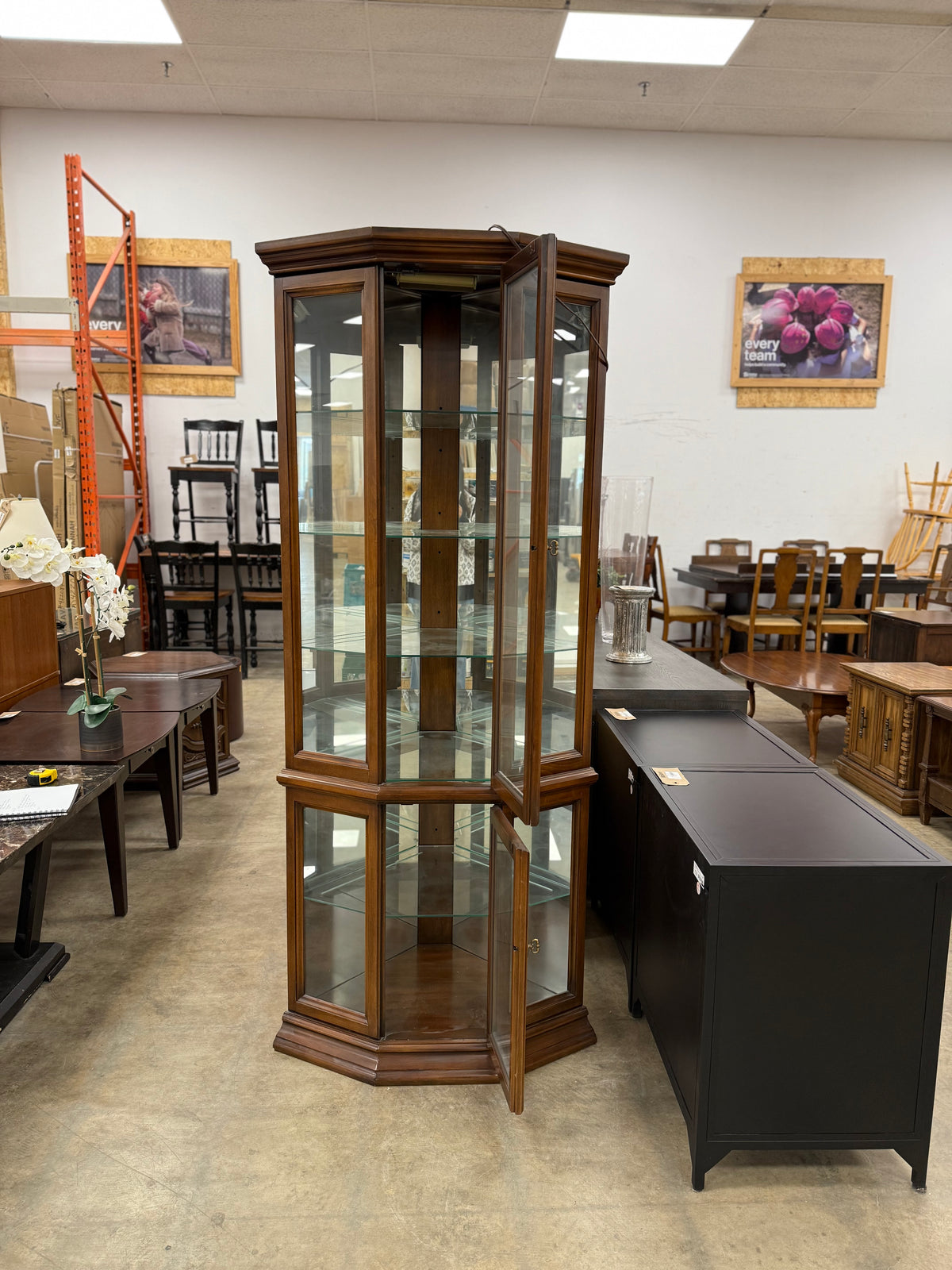 Display Corner Curio Cabinet
