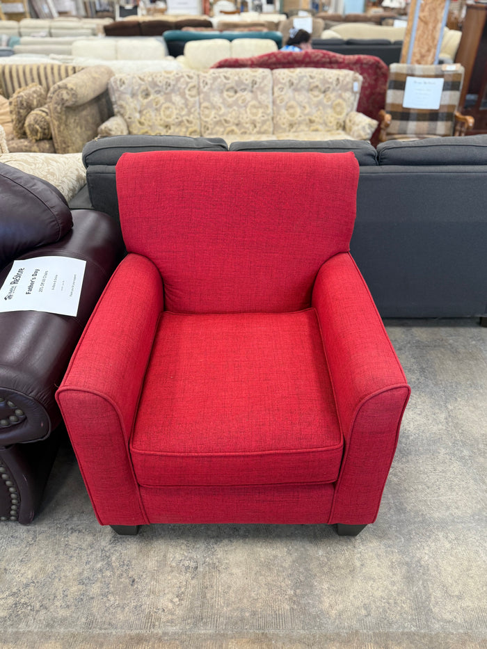 Modern Bright Red Armchair