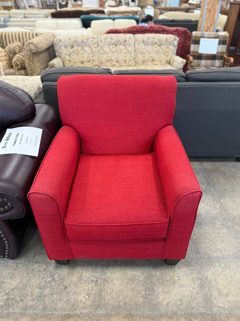 Modern Bright Red Armchair