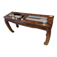 Burled Wood Sofa Table