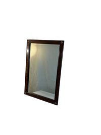 Bombay Company Wood Frame Mirror With Brass Accents