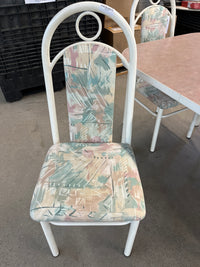 60"W White Dining Table & 4 Chairs