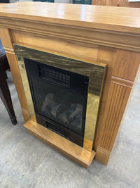 Light Wood Electric Fireplace