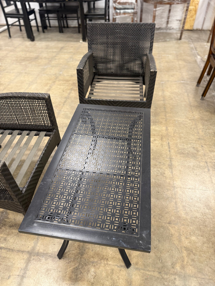 Black Rattan Outdoor Patio Set
