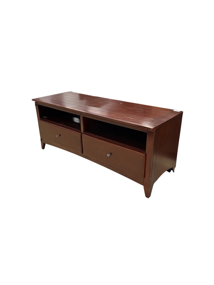 Wooden TV Stand with Pull Out Drawer Slides