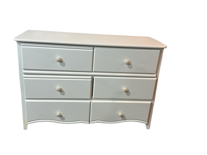 White 6 Drawer Dresser