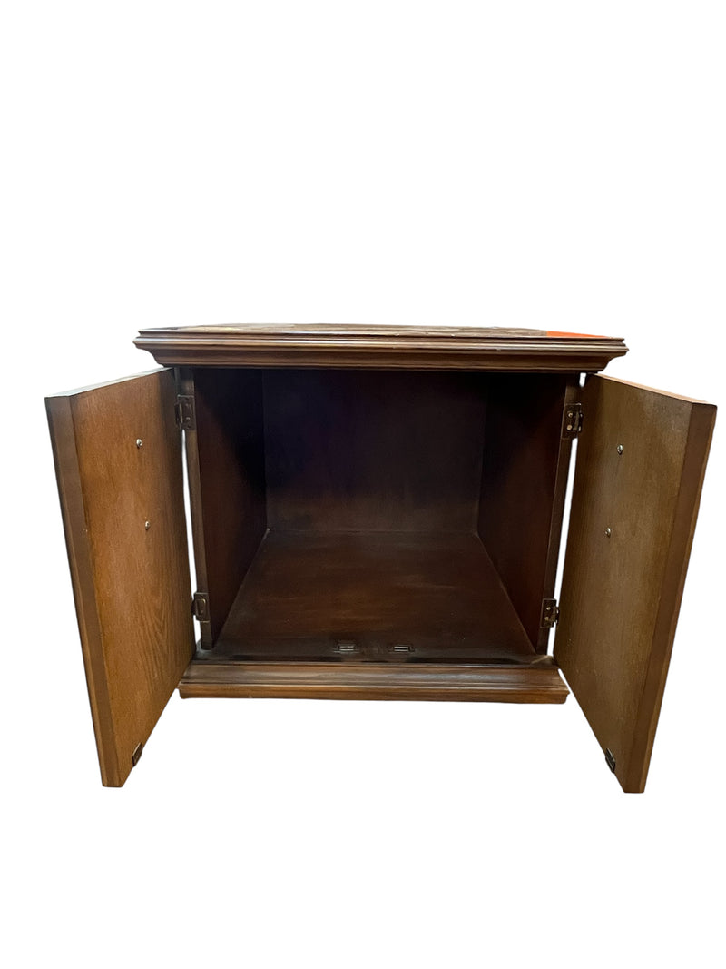 Engraved Solid Wood End Table