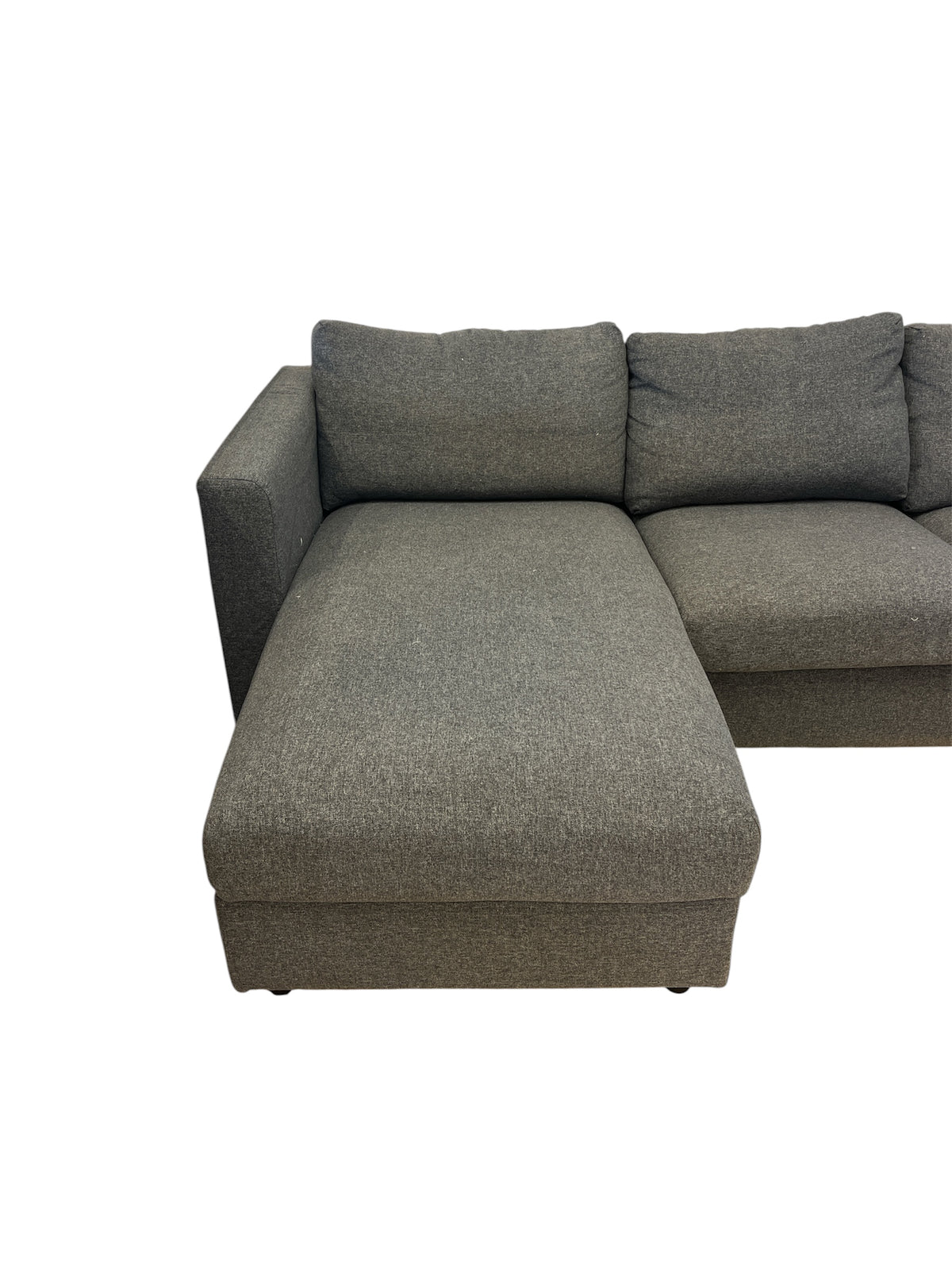Finnala Sectional Sofa with Chaise Piece in Dark Grey