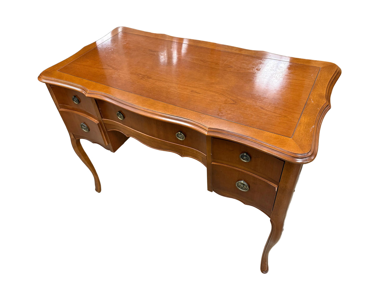 French Provincial Mahogany Brown Writing Desk