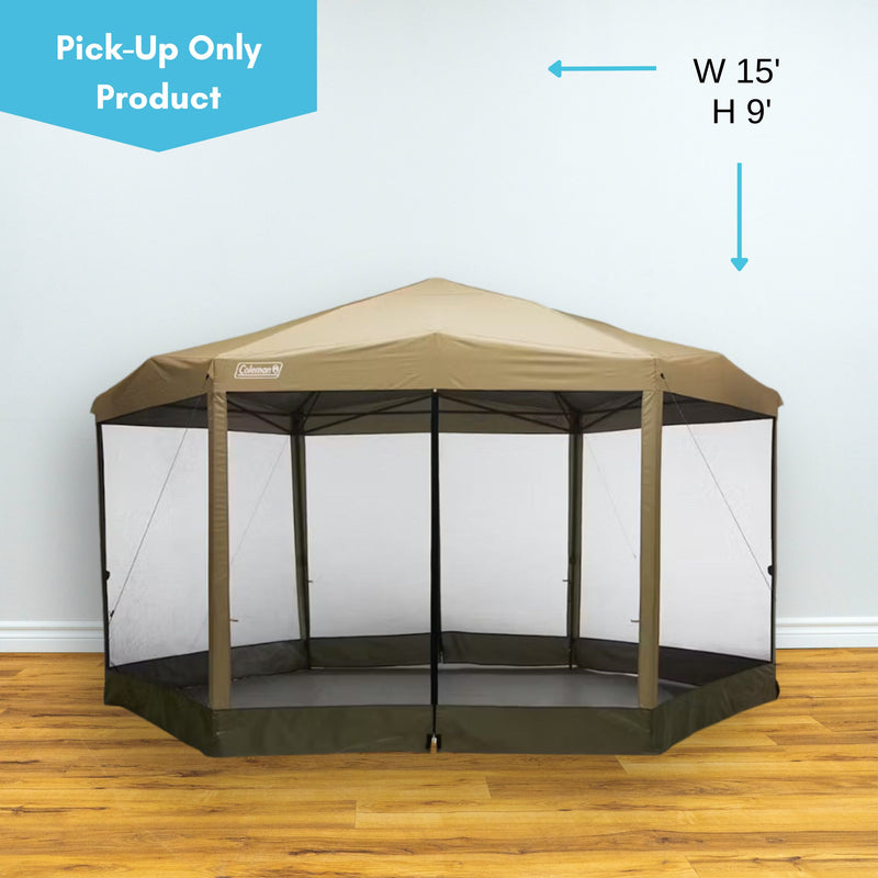 Back Home 15-ft x 13-ft Screen Canopy Tent w/ Light Brown Shade