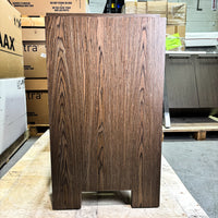 Single Wooden Vanity – 28-Inch Wide, Open Shelf, No Countertop