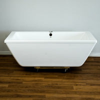 Caml-Tomlin 71x31x24-In White Freestanding Bathtub w/ Air Pump & Remote